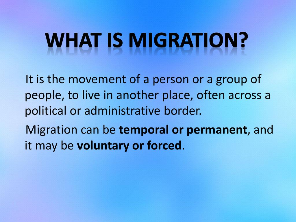 What cheap is migration